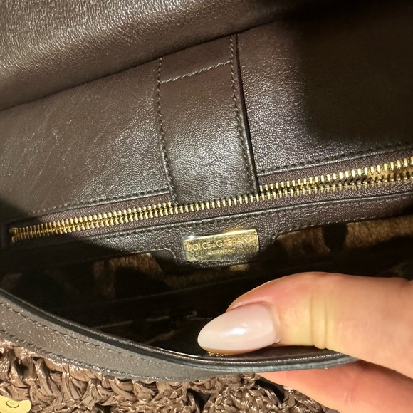 PRISTINE/Never Used-Dolce and Gabbana Rare Sicily Large Brown Raffia Handbag - Picture 8 of 13